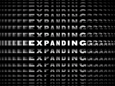 EXPANDING design graphic layer pattern repeat shadow typography