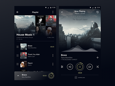 Music App_2 album best ui design inspiration music app product design simple ui song ui design