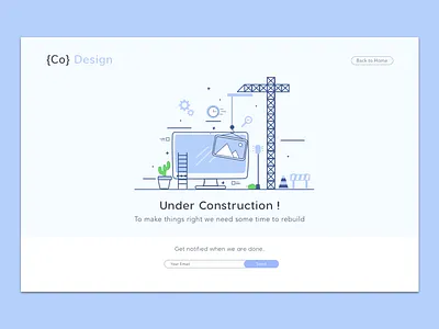Dribble Shot - Page Under Construction daily design ui ux web webui