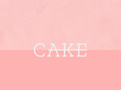 Cake bakery branding cake distressed layers logo pink restaurant typography