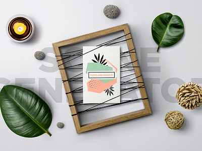 Unique Frame / Scene Generator picture frame mockup postcard mockup real elements real photo scene generator