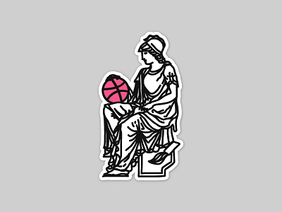 Dribbble Playoff ancient dribbble goddess graphic greek mystic raw roman stamp