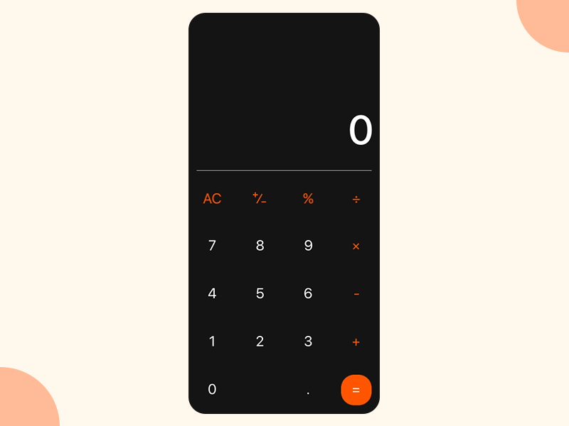 Interaction of Minimum calculator app animation app calculator interaction ios minimum motion simple ui ux