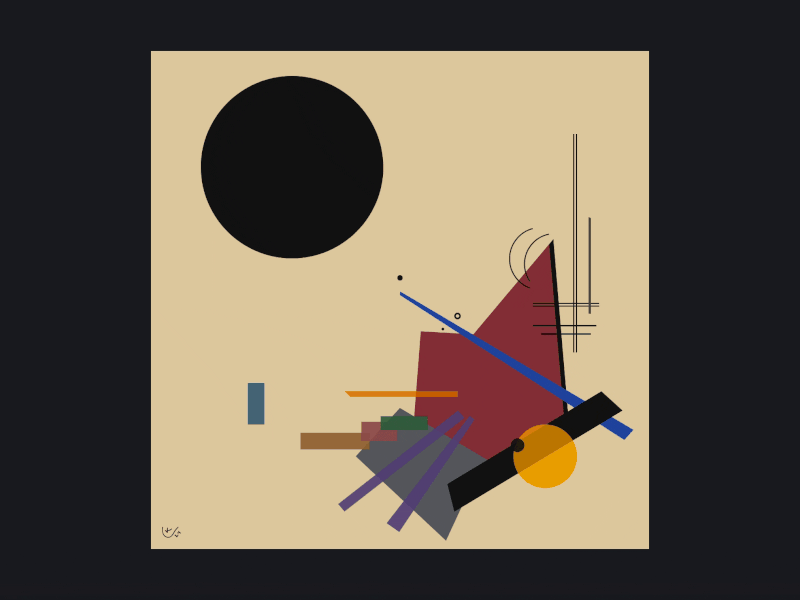 Vasily Kandinsky — Black Relationship animation art gif interactive kandinsky museum scroll suprematism webflow