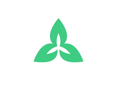 Green Tech Icon (Leaves + Wind Turbine) green icon leaf leaves logo mark symbol tech wind