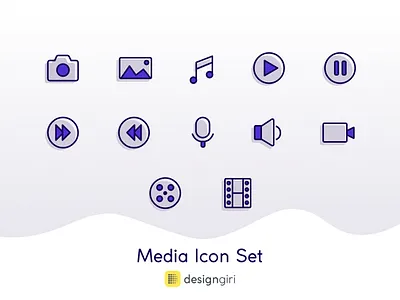Media Icon Set icon icon set line icon media icons simple sketch sketch app
