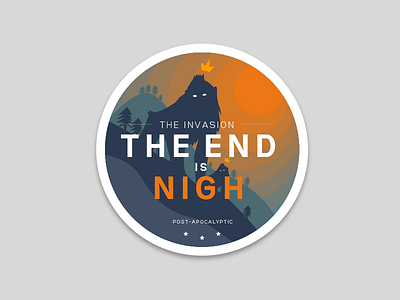 The End is Nigh Sticker ape invasion landscape monkey sticker