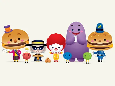 McCute caricature character desig cute gallery 1988 icon illustration jmaruyama kawaii logo mcdonalds sew cute squaredco