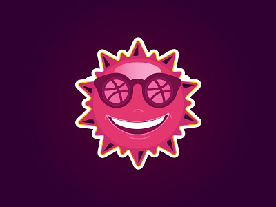 Dribbble Sunshine Sticker dribbble mule popular sticker sun sunshine trending