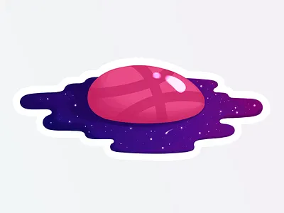 Eggspace ball constellation cosmos dribbble egg galaxy illustration planet space star sticker universe