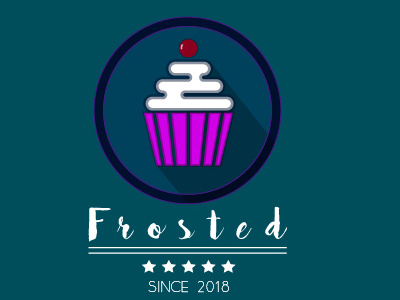 Daily logo challenge #17 adobe illustrator bakery logo cupcake logo dailylogo. graphic design dailylogochallenge flat design frosted design frosted logo graphic logo logodesign logodesignchallenge