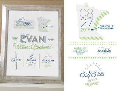 Baby Boy 3 color baby boy branding evan evan william its a boy my baby boy poster screen printing screenprinting