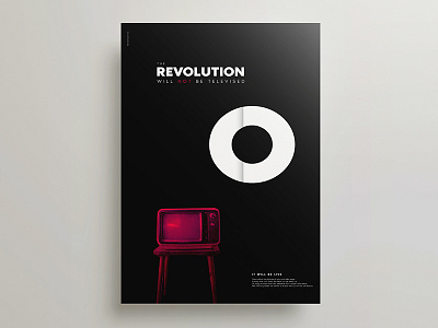 The Revolution Will Not Be Televised minimalism poster