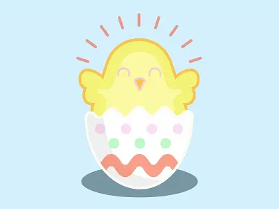 Happy Easter!!! chicken easter icon kawaii spring