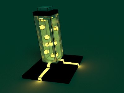 Voxel Test Tube 3d 3d art cubes glow magica magicavoxel pixel art test tube tube voxel