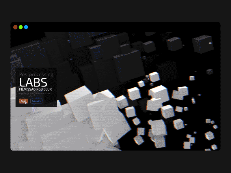 Threejs Postprocessing canvas daily dark experimental html5 interaction prototype threejs ui ux webgl