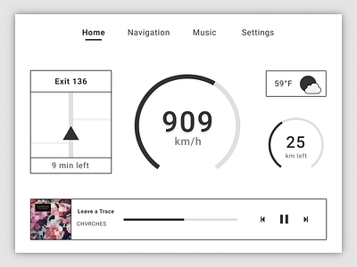 Car Interface - Daily UI 34 car interface daily ui ui