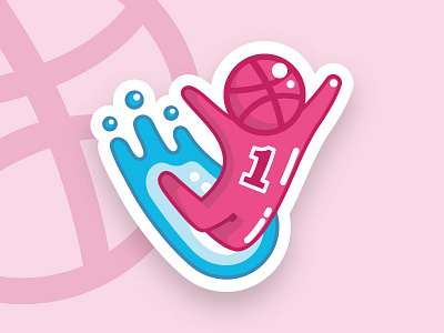 Be Free Dribbble Sticker dribbble stickers jump in playoff splash sticker mule sticker pack