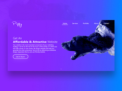 Puppy abstract app branding clean graphic design illustration ui ux web