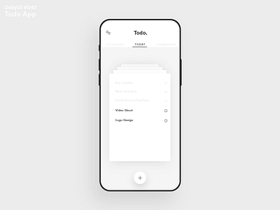 DailyUI Challenge #042 - Todo App app dailyui interface ios mobileapp schedule task tasks todo ui uidesign ux