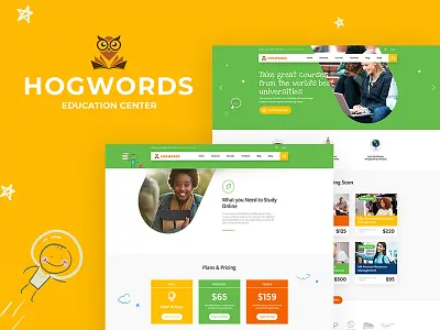 Hogwords | Education Center WordPress Theme classes college courses e learning education education center wordpress theme education wordpress theme web design web development webdesign wordpress wordpress theme