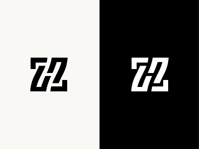 logo Z H brand design gradient h letter logotype minimal monogram z