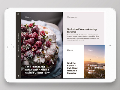 Articolo Ipad app | browse articles interface design ipad app ui