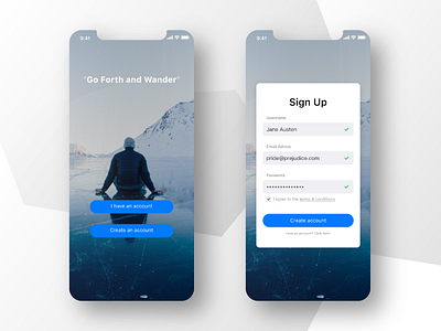 Solo account clean design holiday iphone mobile rajat mehra screen sign up travel ui ux