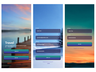 Travel APP dailyui design pruduct ui