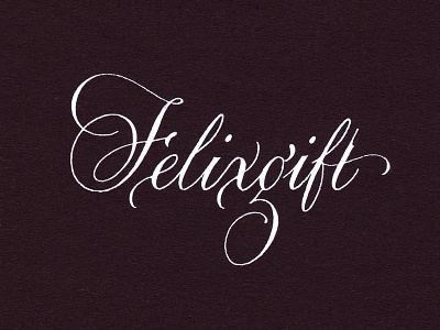 Felixgift calligraphy felix gift lettering logo type