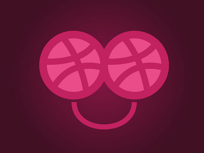 Happy Dribbbler dribbble sticker eyebbballs smile sticker