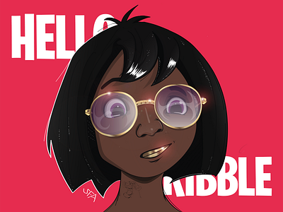 Hello from yung mowgli disney glasses hype illustration junglebook mowgli vectors vintage yung