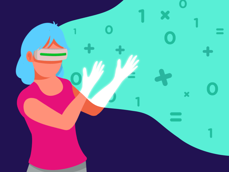 vr girl animation dribbble illustration vr