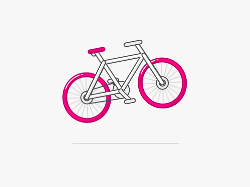 Bike 3d animation bicycle bike flying icon illustration wheels