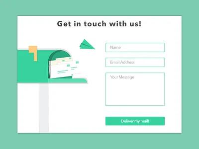 Daily UI #028 - Contact Us 028 branding clean contact us dailyui flat product type ui ux visual web