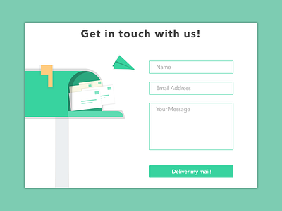 Daily UI #028 - Contact Us 028 branding clean contact us dailyui flat product type ui ux visual web