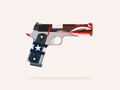 1911 "The Shark" far cry gun illustration illustrator ps4 vector