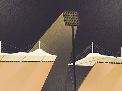 illustration - Chepauk stadium behind view chennai chepauk cricket cricket ground illustrator m.a.chidambaram stadium muzli stadium