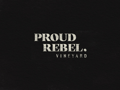 Proud Rebel badge branding letters lockup logo pitu typography