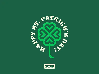 Happy St. Patrick's Day! branding clover geometric guinness heart identity ireland logo patricks saint simple symbol