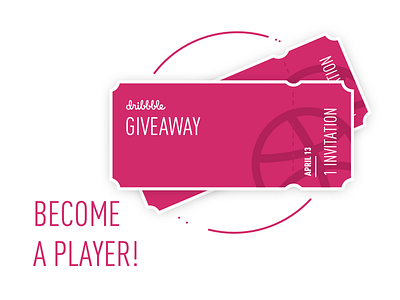 2x Dribbble Invite convite design dribbble giveaway icon invitation invite invites player tickets