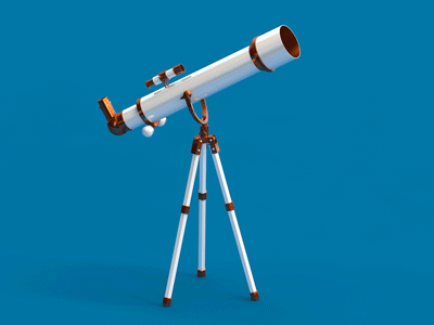 A Journey In Time 3d animation c4d design illustration isometric motiondesign telescope transformation