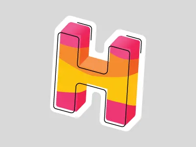 Alphabet Series - H 3d alphabet branding h ice cream isometric logo ui ux webdesign website