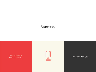 Uppercut Exploration 2b branding design lettermark logo logotype mark tractorbeam u