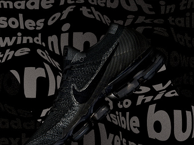 Vapormax Triple Black air bubble nike nike air postcard poster running sneaker triple black design typography vapormax