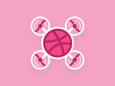 Dribbble Drone drone icon illustration sticker