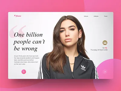 Dua blog design dua lipa music ui ux