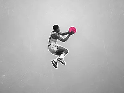 Slam - Dribbble Sticker basketball dribbble free logo player playoff sticker sticker mule sticker pack vector