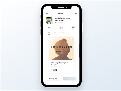 User Profile app card daily ui design interface minimal mobile profile project ui user ux