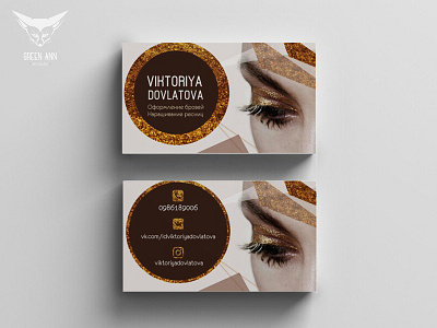 Visit Card art beauty branding brows design fashion green ann studio identy lashes logo minimalism visit card